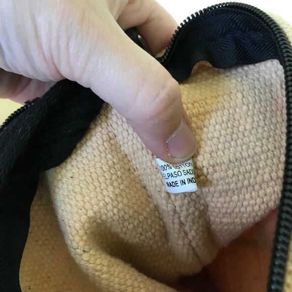 El Paso Saddleblanket Co Shoulder Tote Bag Woven Cotton Kokopelli Flute Design - Picture 7 of 8